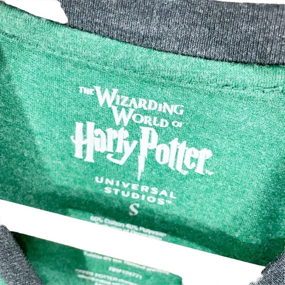 Universal Studios Mens Shrewd‎ Slytherin Graphic T-Shirt Green Harry Potter S - Picture 2 of 5
